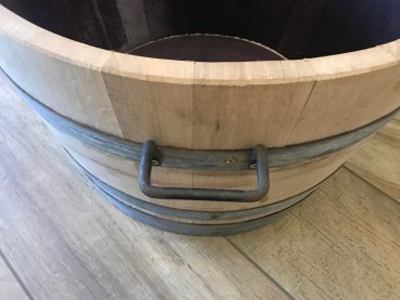 Preview: Holzfass 60 Liter dunkel, Pflanzkübel 1/3 225 Liter